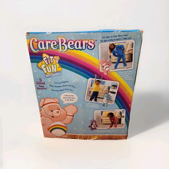 ☀️ VTG Care Bears 2004 Fit N Fun Sing Dance Exercise Rainbow‎ Cheer Plush TESTED - Picture 3 of 8